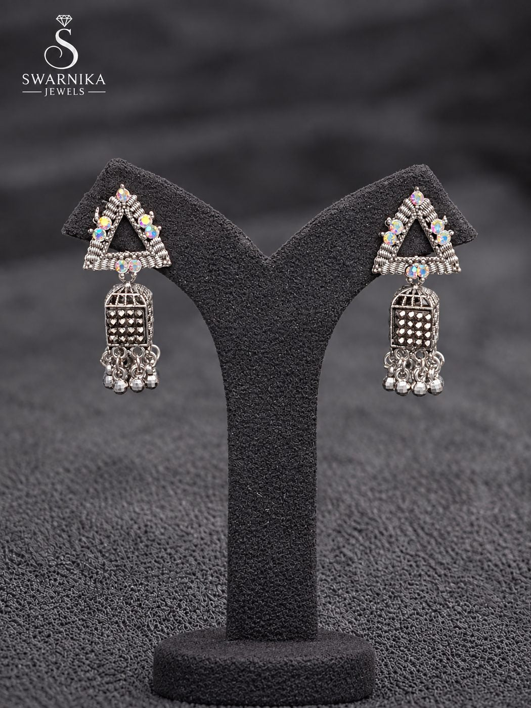 Antique Cutwork Mini Festive Jhumkas view 1