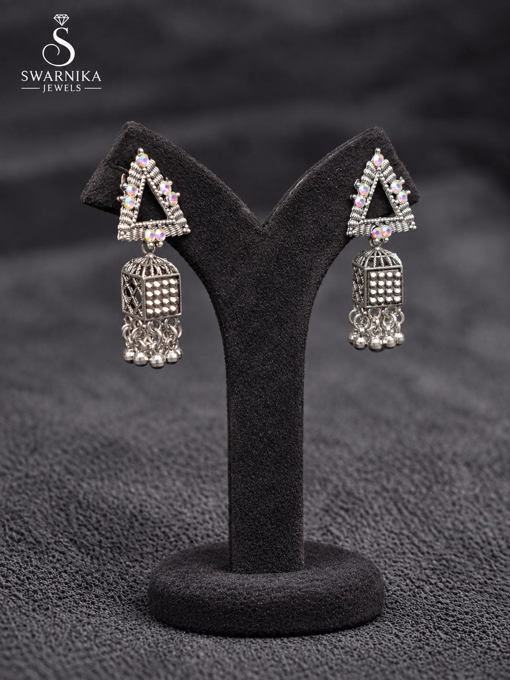 Antique Cutwork Mini Festive Jhumkas view 2