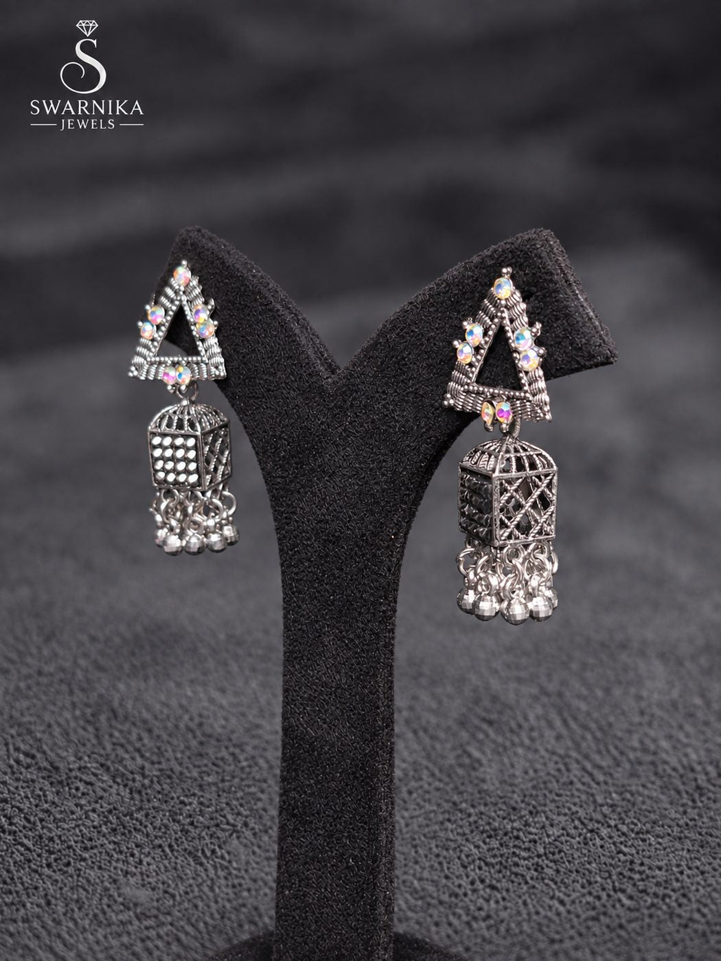 Antique Cutwork Mini Festive Jhumkas view 3