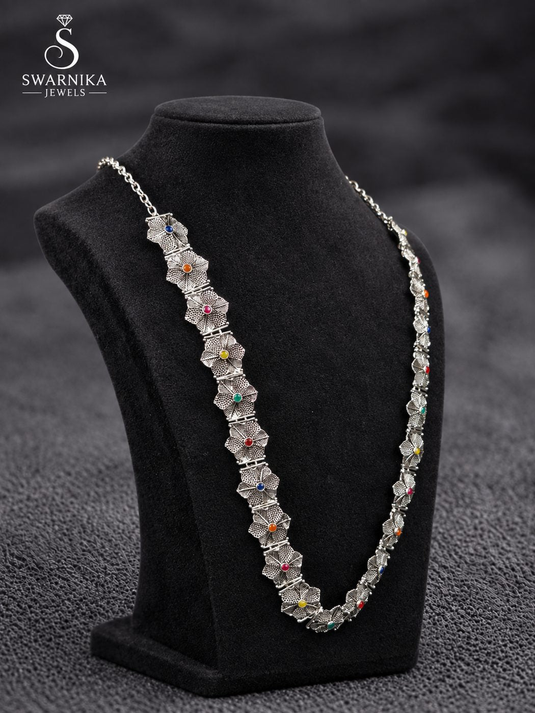 Antique Floral Link Multistone Kandoro view 2