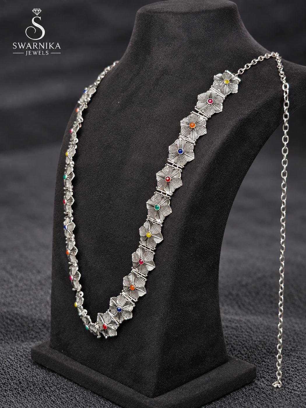 Antique Floral Link Multistone Kandoro view 3