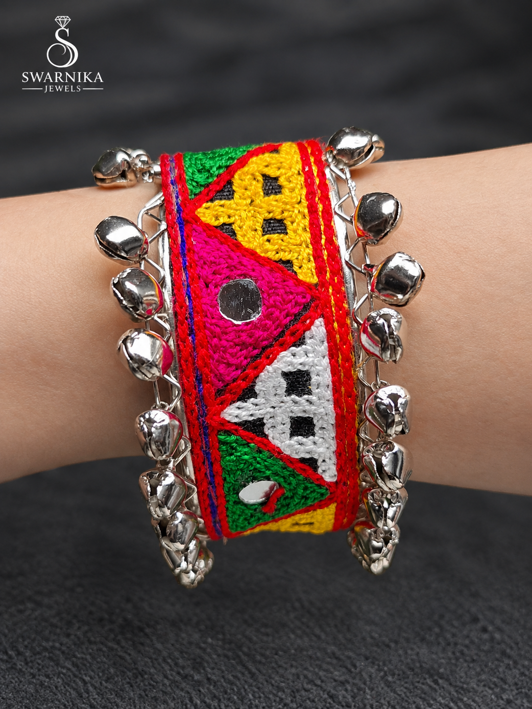 Antique Frame Colour Thread Festive Kada view 2