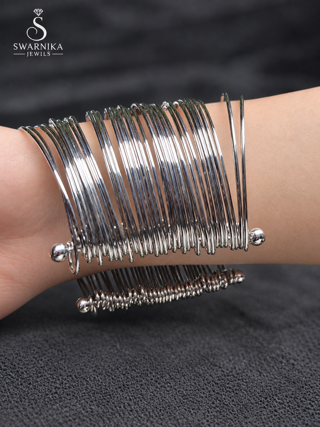 Artisan Gold Wire Stack Statement Kada view 2