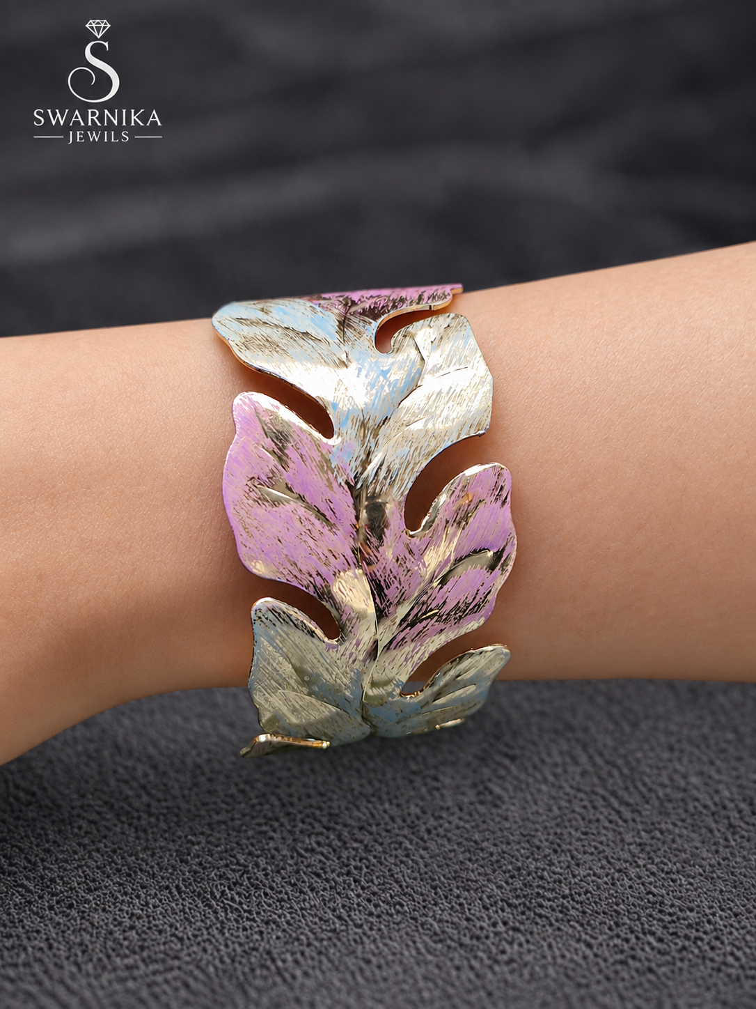 Coastal Shell Fan Dual-Tone Statement Kada view 3