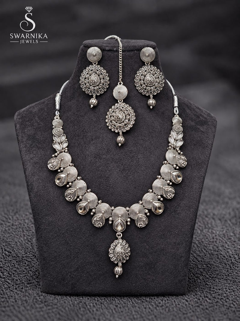 Filigree Cluster Bridal Necklace Set