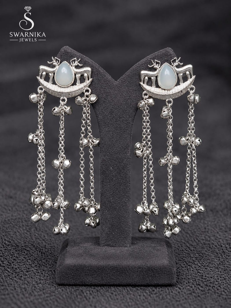 Filigree Dome Ghungroo Drop Jhumkas