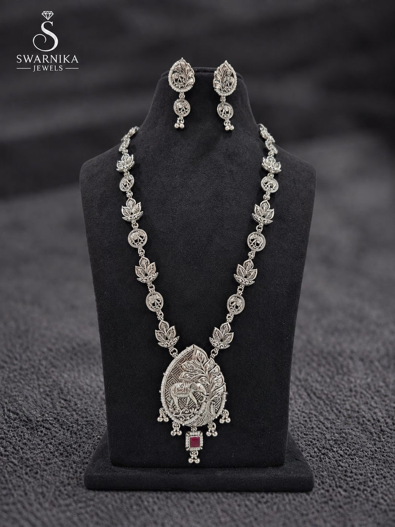 Grand Oxidised Bridal Haar Set
