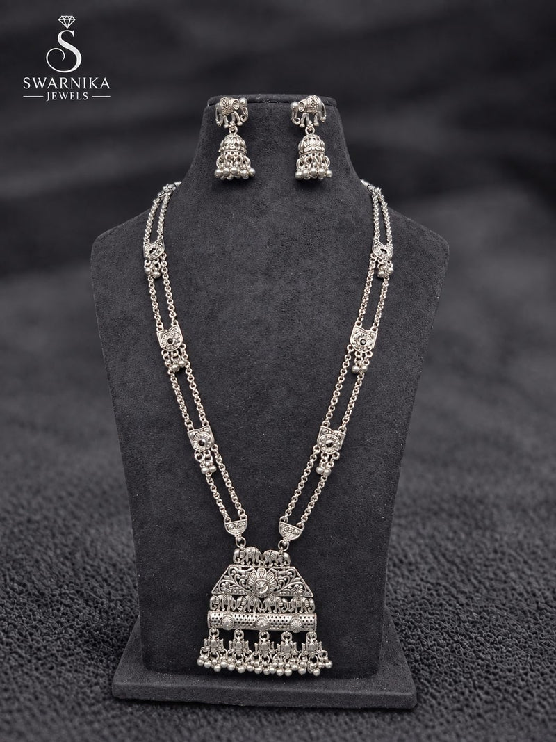 Kundan Look Oxidised Statement Set