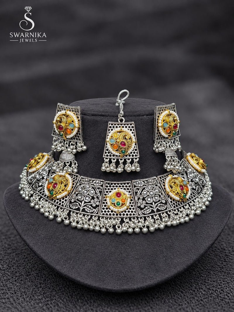 Lux Filigree Bridal Haar Necklace Set