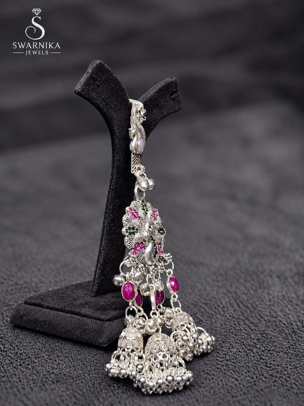 Peacock Magenta Enamel Oxidised Judo view 2