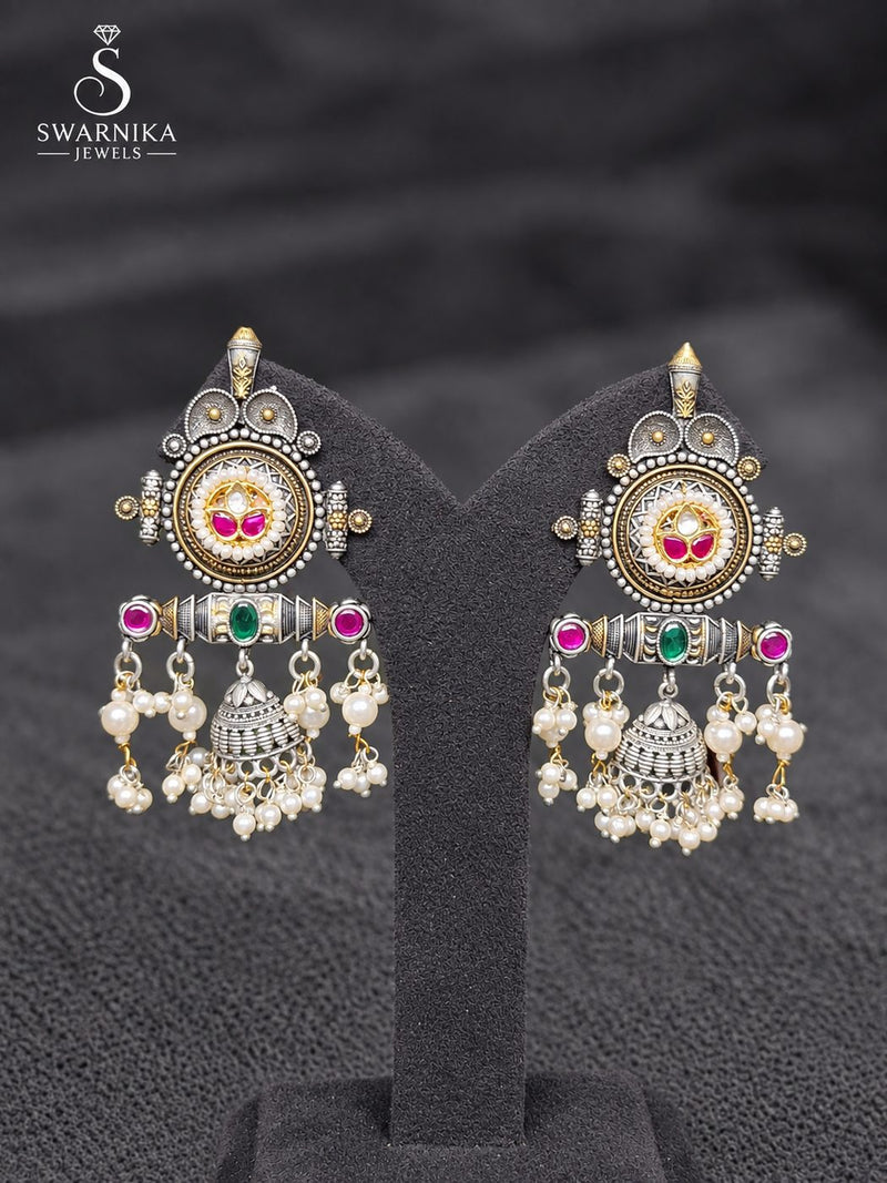 Royal Filigree Long Statement Jhumkas