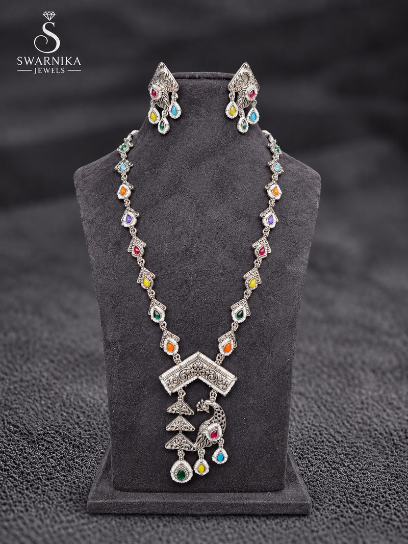 Royal Oxidised Long Bridal Haar Set