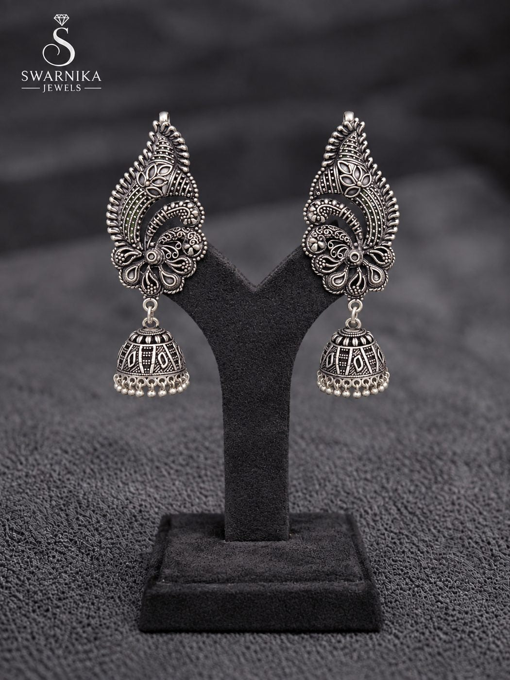 Statement Filigree Chandelier Jhumkas view 1