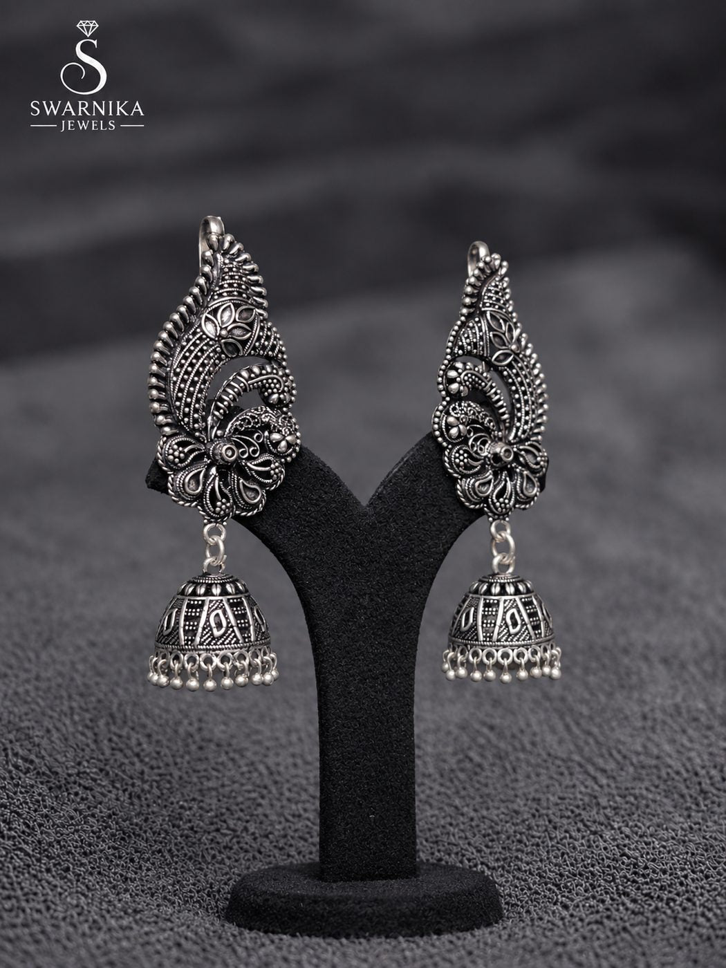 Statement Filigree Chandelier Jhumkas view 2