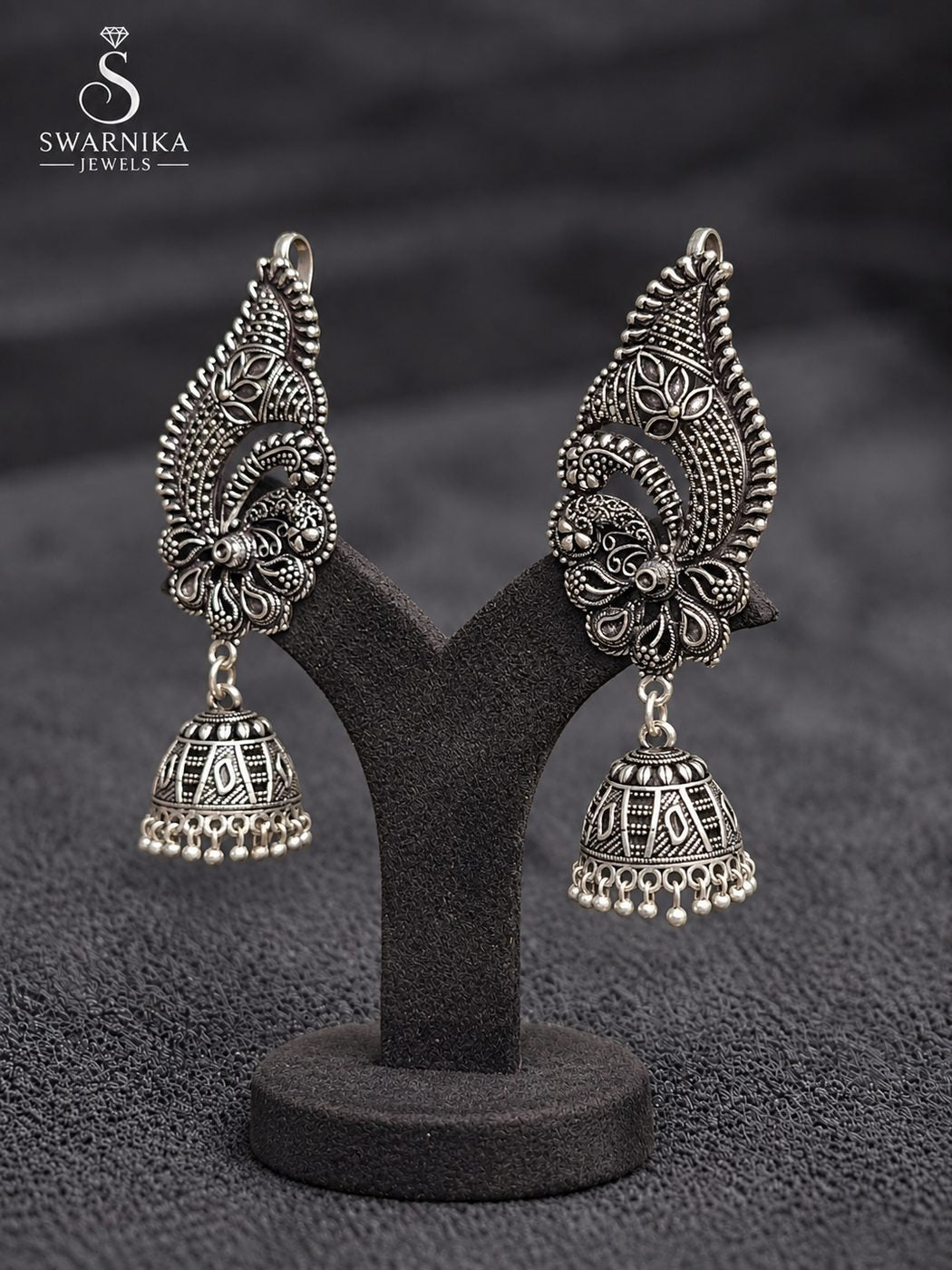 Statement Filigree Chandelier Jhumkas view 3