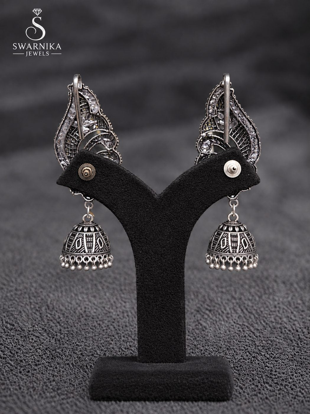 Statement Filigree Chandelier Jhumkas view 4
