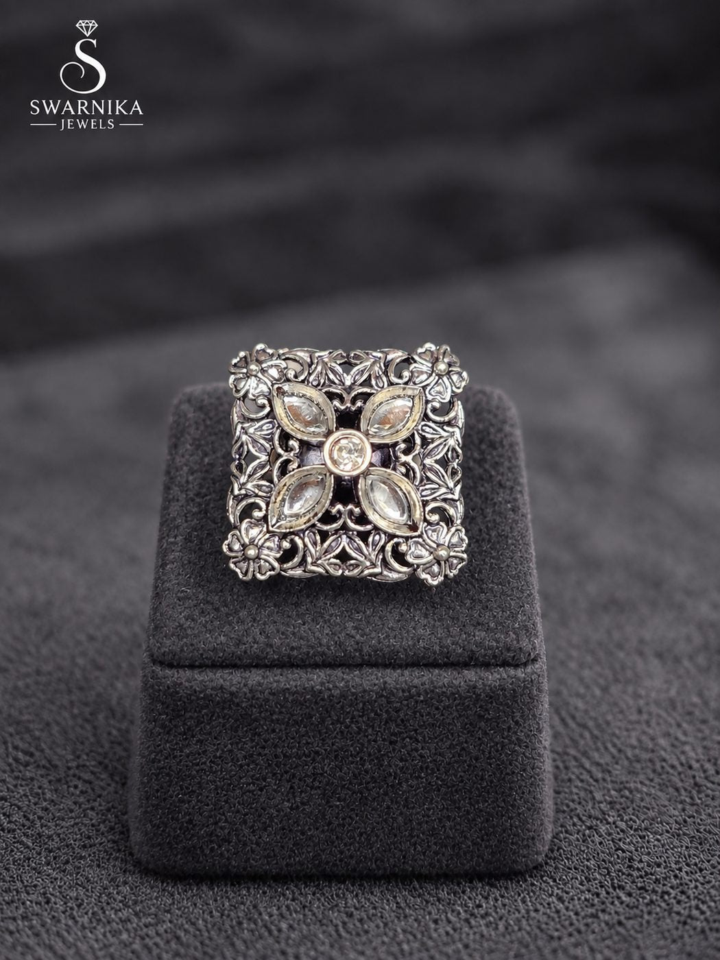 Twin Layer Mandala Finger Ring view 1