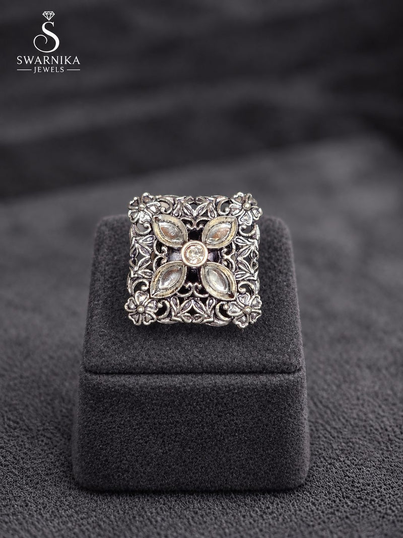 Twin Layer Mandala Finger Ring